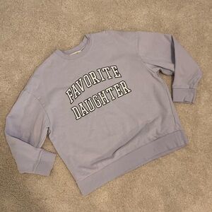 Favorite Daughter Women's Light Purple Crewneck Sweater
